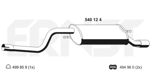 Rear Muffler (540124)