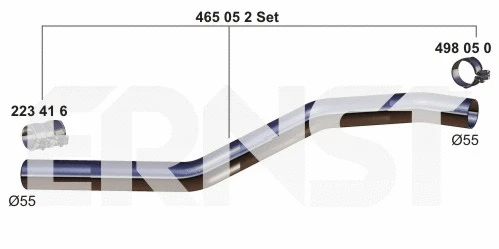 Repair Pipe, soot/particulate filter (465052)
