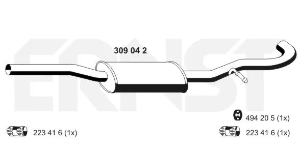 Centre Muffler (309042)