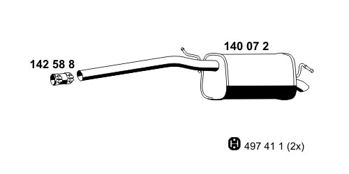 Rear Muffler (140072)