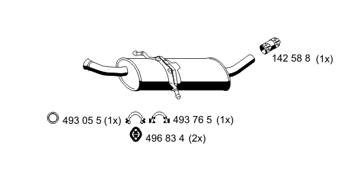 Centre Muffler (350006)
