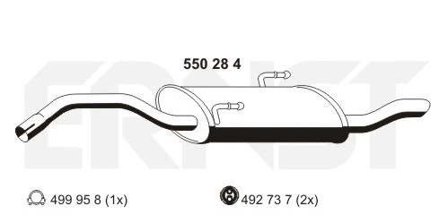 Rear Muffler (550284)