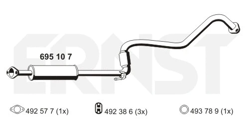 Centre Muffler (695107)