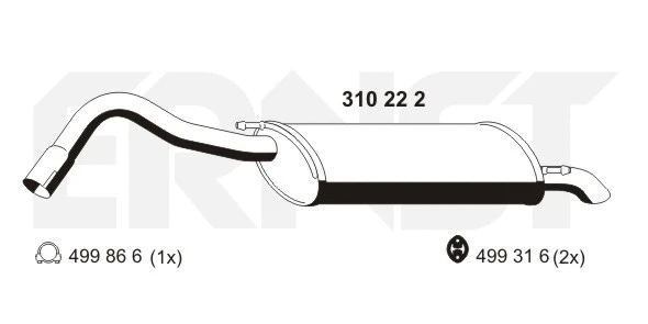 Rear Muffler (310222)