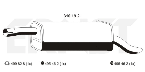 Rear Muffler (310192)
