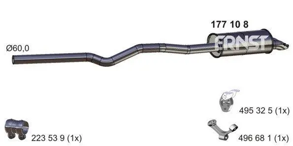 Rear Muffler (177108)