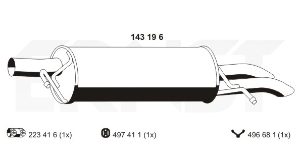 Rear Muffler (143196)