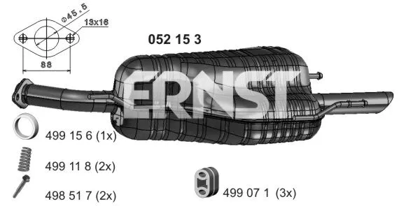 Rear Muffler (052153)
