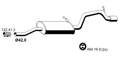 Rear Muffler (055215)