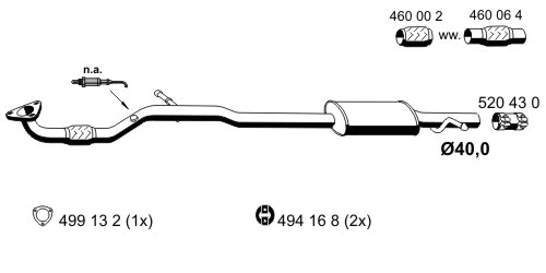 Centre Muffler (055154)