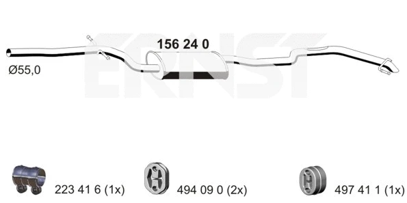 Rear Muffler (156240)