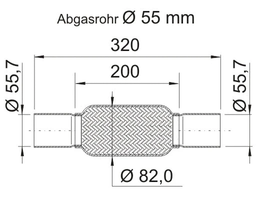 Flexible Pipe, exhaust system (460118)