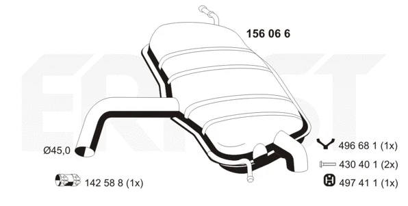 Rear Muffler (156066)