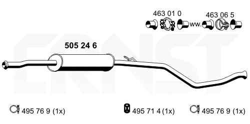 Centre Muffler (505246)