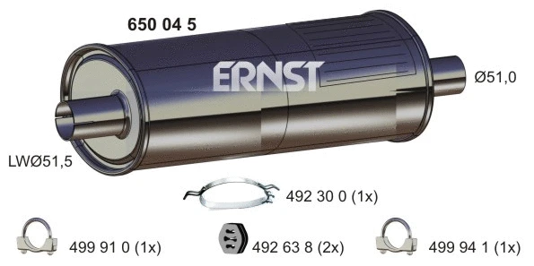 Rear Muffler (650045)