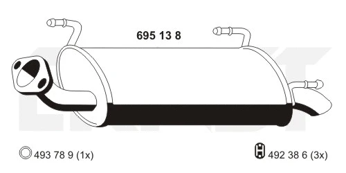 Rear Muffler (695138)
