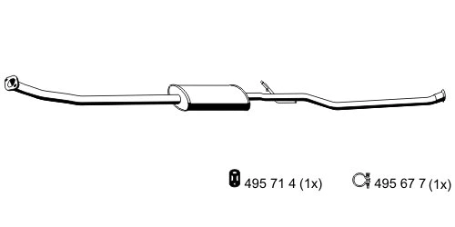 Centre Muffler (500296)