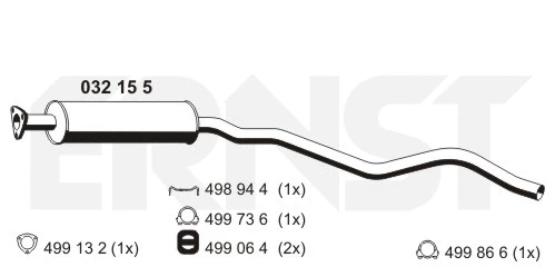 Front Muffler (032155)