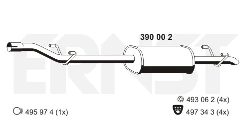 Centre Muffler (390002)