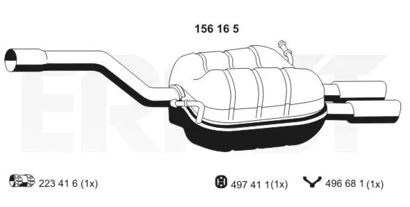 Rear Muffler (156165)