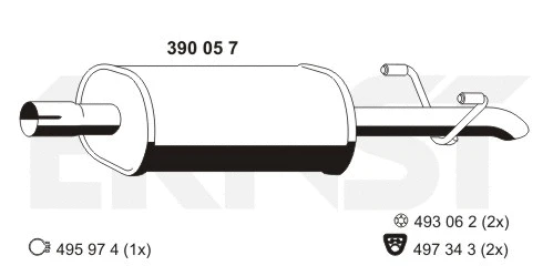 Centre Muffler (390057)