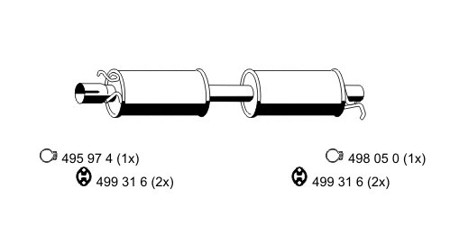 Centre Muffler (330220)