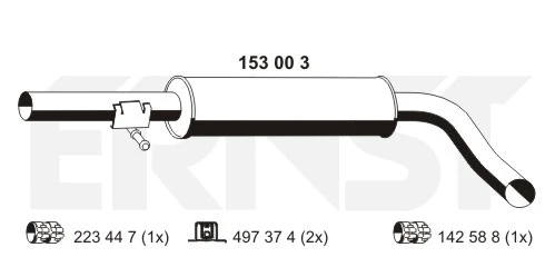 Centre Muffler (153003)