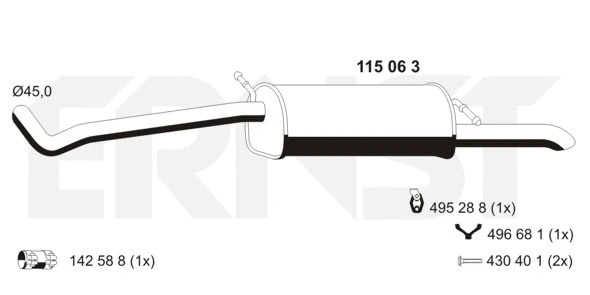 Rear Muffler (115063)