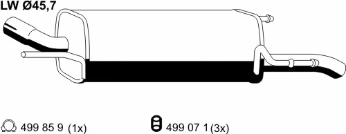 Rear Muffler (052276)