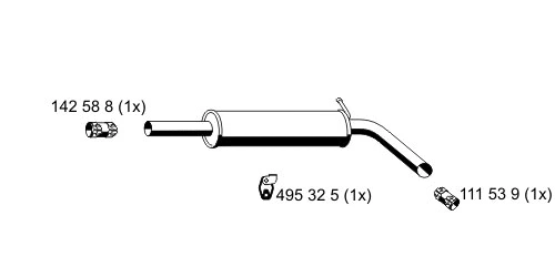 Centre Muffler (112284)