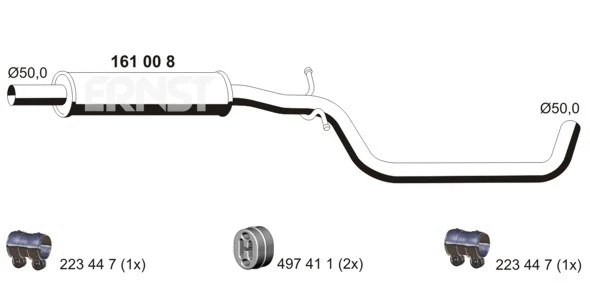 Centre Muffler (161008)
