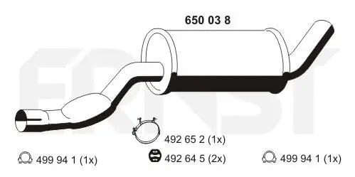 Centre Muffler (650038)