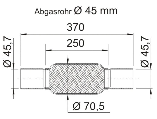 Flexible Pipe, exhaust system (460651)