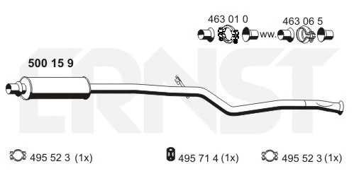Centre Muffler (500159)