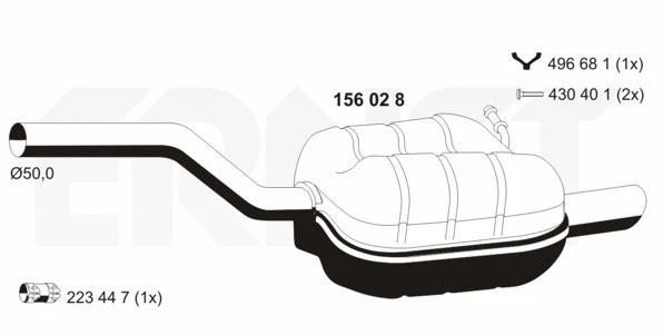 Rear Muffler (156028)