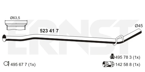 Exhaust Pipe (523417)