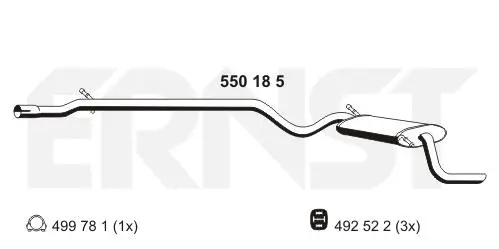 Rear Muffler (550185)