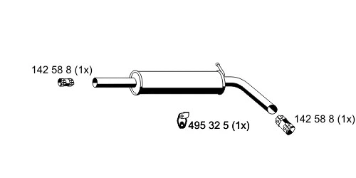 Centre Muffler (645003)