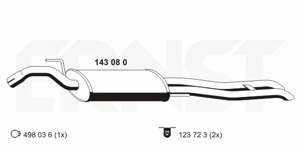 Rear Muffler (143080)