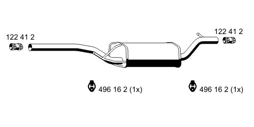 Centre Muffler (341028)