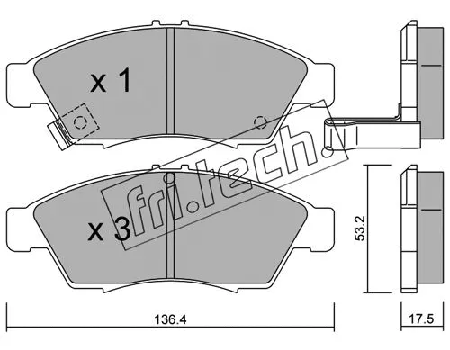 Brake Pad Set, disc brake (453.0)
