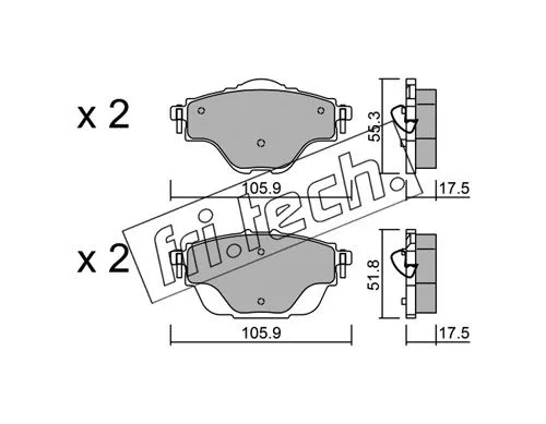 Brake Pad Set, disc brake (1004.0)