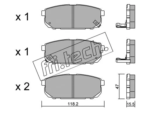 Brake Pad Set, disc brake (532.0)