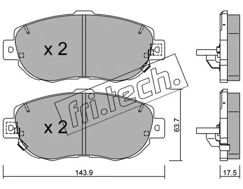 Brake Pad Set, disc brake (772.0)