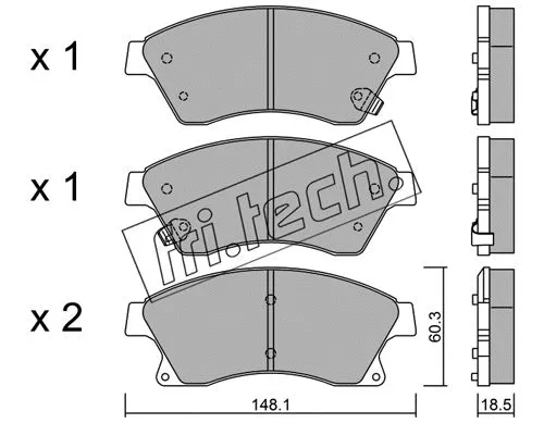 Brake Pad Set, disc brake (855.0)