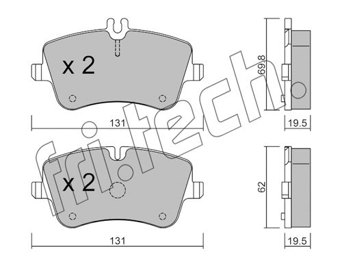 Brake Pad Set, disc brake (351.0)