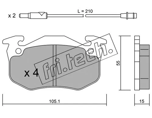 Brake Pad Set, disc brake (038.2)