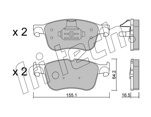 Brake Pad Set, disc brake (1205.1)