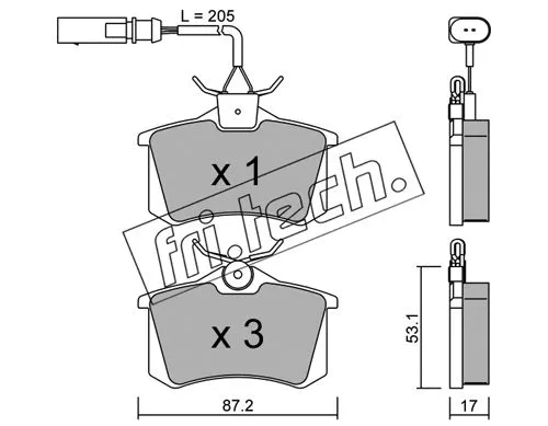 Brake Pad Set, disc brake (102.3)