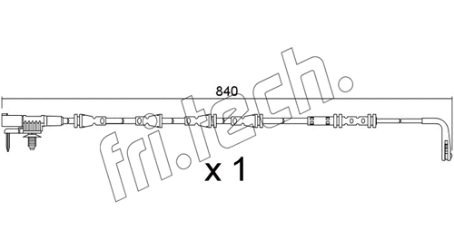 Warning Contact, brake pad wear (SU.383)